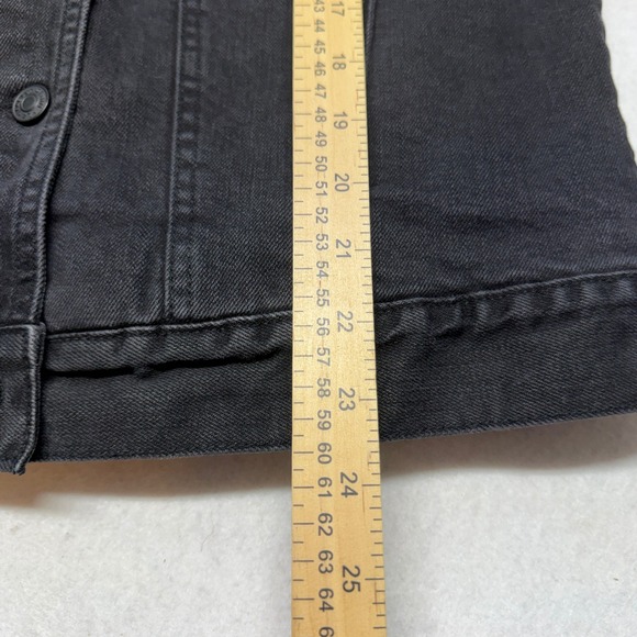 PacSun Sherpa Lined Denim Trucker Jacket Faux Shearling Black Adult Medium - Picture 11 of 13